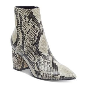 Marc Fisher Snake-Print Retire Bootie